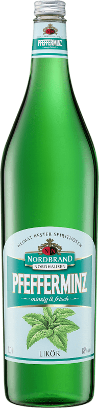 Envío gratis | Licores Nordbrand Nordhausen Pfefferminzlikör Alemania Botella Especial 3 L