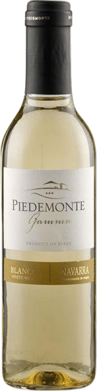 Spedizione Gratuita | Vino bianco Piedemonte Gamma Blanco D.O. Navarra Navarra Spagna Viura, Chardonnay, Moscato Giallo Mezza Bottiglia 37 cl