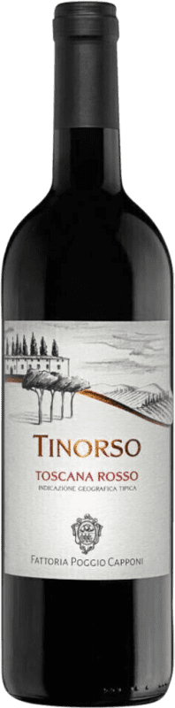 34,95 € Spedizione Gratuita | Vino Rosso Poggio Capponi Tinorso I.G.T. Toscana