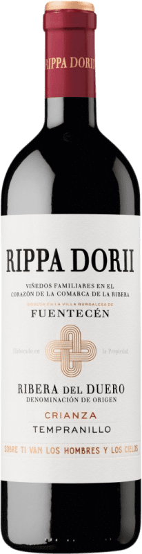 Бесплатная доставка | Красное вино Rippa Dorii старения D.O. Ribera del Duero Кастилия-Леон Испания Tempranillo 75 cl