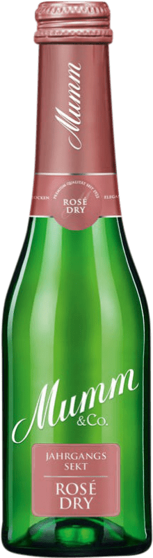 Бесплатная доставка | Розовое игристое Rotkäppchen Mumm Dry Jahrgang Rosé Sekt Dry сухой Германия Маленькая бутылка 20 cl