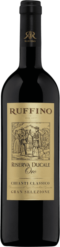 Бесплатная доставка | Красное вино Ruffino Ducale Oro Gran Selezione Резерв D.O.C.G. Chianti Classico Италия Merlot, Sangiovese, Colorino 75 cl