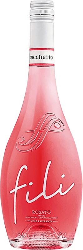 Envío gratis | Espumoso rosado Sacchetto Fili Frizzante Rosato I.G.T. Venezia Venecia Italia Merlot, Cabernet 75 cl