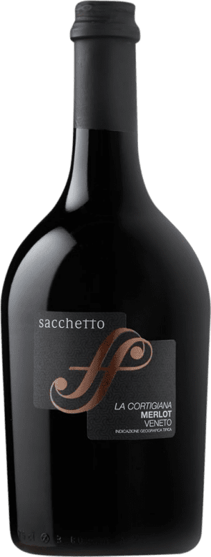 Free Shipping | Red wine Sacchetto La Cortigiana I.G.T. Venezia Venecia Italy Merlot, Cabernet Sauvignon 75 cl