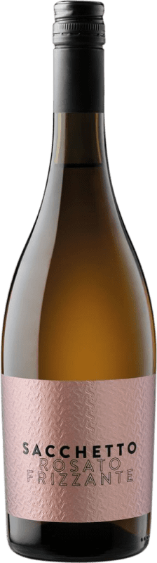 Envoi gratuit | Vin Mousseux Rosé Sacchetto Frizzante Rosato I.G.T. Veneto Vénétie Italie Merlot, Cabernet 75 cl