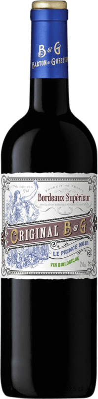 8,95 € Envío gratis | Vino tinto Saint Aubin de Brann. B&G Original Le Prince Noir A.O.C. Bordeaux Supérieur Ecológico
