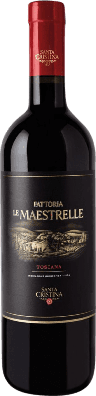 Free Shipping | Red wine Santa Cristina Le Maestrelle I.G.T. Toscana Marcas Italy Merlot, Sangiovese, Nebbiolo Magnum Bottle 1,5 L