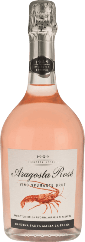 Бесплатная доставка | Розовое игристое Santa Maria di Palma Aragosta Spumante Rosé брют Италия Cannonau, Monica, Cagnulari 75 cl