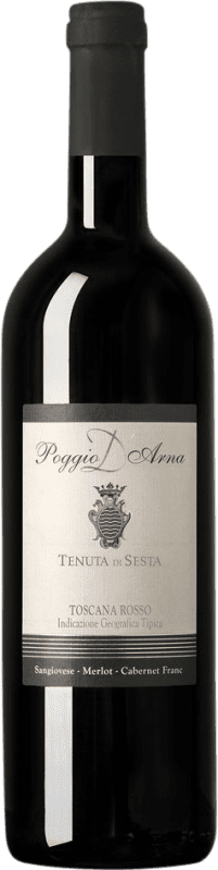 Бесплатная доставка | Красное вино Villa a Sesta Poggio d'Arna Rosso I.G.T. Toscana Тоскана Италия Merlot, Sangiovese, Cabernet Franc 75 cl