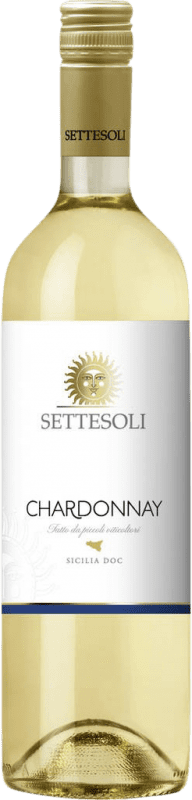 Kostenloser Versand | Weißwein Settesoli D.O.C. Sicilia Sizilien Italien Chardonnay 75 cl