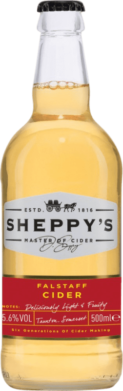 Бесплатная доставка | Сидр Sheppy's Falstaff Single Variety Somerset Объединенное Королевство Средняя бутылка 50 cl Manzana — Яблоко
