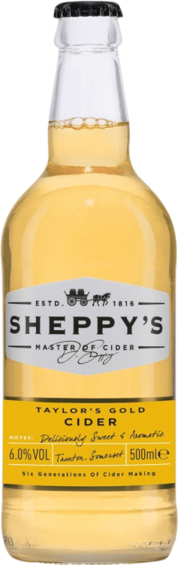 4,95 € Kostenloser Versand | Apfelwein Sheppy's Taylor's Gold Single Variety Medium-Flasche 50 cl Manzana — Apfel