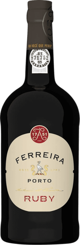 16,95 € | Vinho Generoso Fortificado Sogrape Ferreira Ruby I.G. Porto Porto Portugal Nebbiolo, Touriga Nacional, Tinta Amarela, Tinta Cão, Tinta Barroca 75 cl