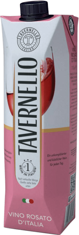6,95 € Spedizione Gratuita | Vino rosato Tavernello Rosato Tetrabrik 1 L