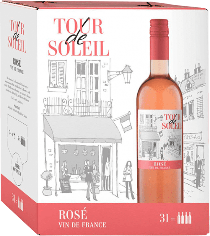 Бесплатная доставка | Розовое вино Tour de Soleil Rosé Франция Syrah, Cinsault Bag in Box 3 L