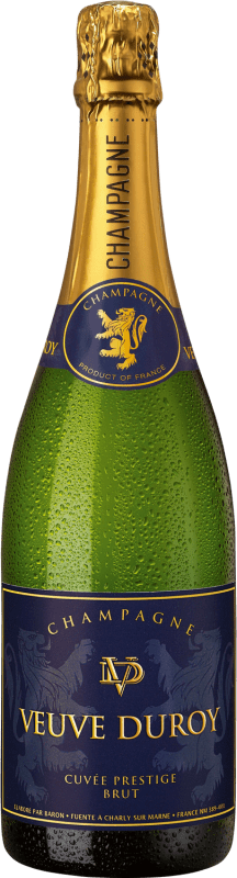 Бесплатная доставка | Белое игристое Veuve Duroy Cuvée Prestige брют A.O.C. Champagne шампанское Франция Nebbiolo, Chardonnay, Pinot Meunier 75 cl