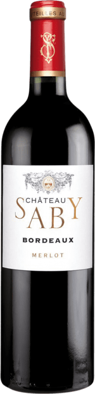 Free Shipping | Red wine Familie Saby A.O.C. Bordeaux Bordeaux France Merlot 75 cl