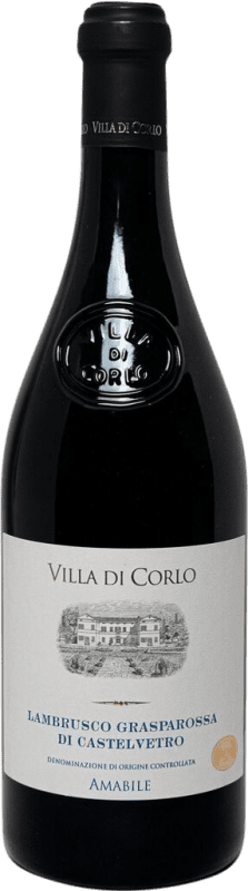 12,95 € | Espumante branco Villa di Corlo Tappo R Amabile Frizzante Brut I.G.T. Emilia Romagna Emília-Romanha Itália Lambrusco 75 cl