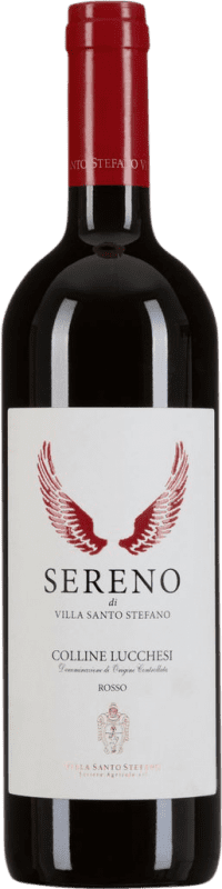 Free Shipping | Red wine Villa Santo Stefano Sereno D.O.C. Colline Lucchesi Tuscany Italy Nebbiolo, Canaiolo, Ciliegiolo 75 cl