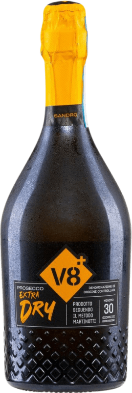 Envoi gratuit | Blanc mousseux V8 Sandro Extra Dry Extra -Sec D.O.C. Prosecco Venecia Italie Glera 75 cl