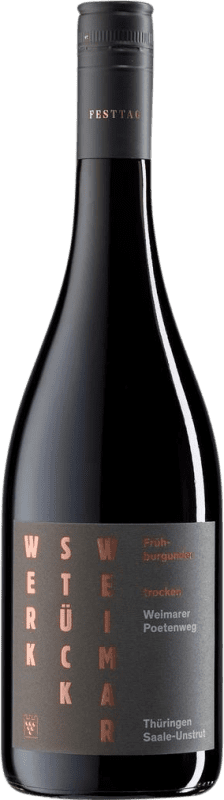 Бесплатная доставка | Красное вино Werkstück Weimar Poetenweg сухой Saale Unstrut Германия Pinot Black 75 cl