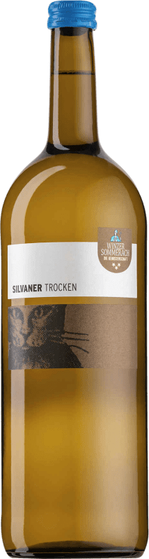Free Shipping | White Wine Sommerach Trocken — Dry Q.b.A. Franken Franken Germany Sylvaner 1 L