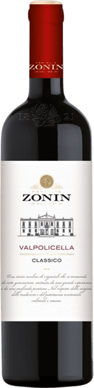 Free Shipping | Red wine Zonin Classico D.O.C. Valpolicella Venecia Italy Nebbiolo, Corvina, Molinara 75 cl