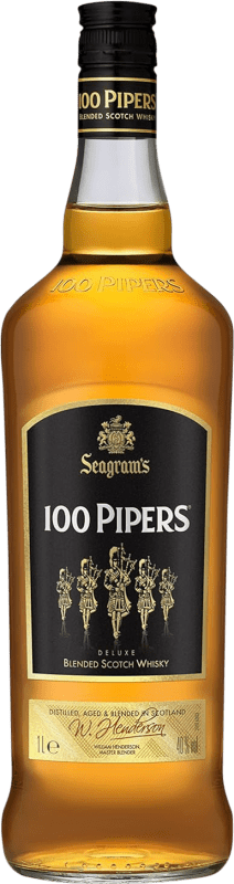 Envoi gratuit | Blended Whisky Seagram's 100 Pipers Royaume-Uni 1 L