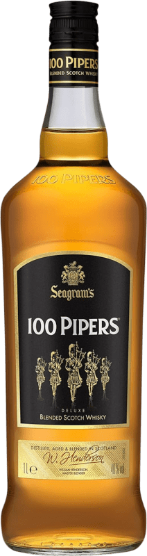 19,95 € | Купажированный виски Seagram's 100 Pipers Шотландия Объединенное Королевство 1 L