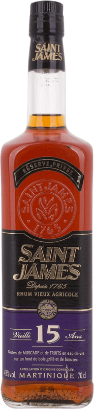 137,95 € | 朗姆酒 Plantations Saint James Vieux Agricole Réserve Privée 预订 马提尼克 15 岁 70 cl