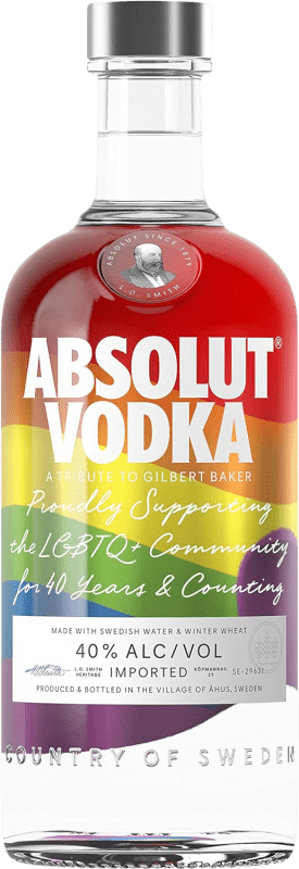 Envio grátis | Vodca Absolut Pride Edition Suécia 70 cl