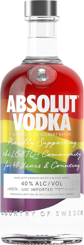 22,95 € Envío gratis | Vodka Absolut Rainbow Pride Edición Limitada