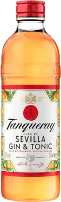 38,95 € Envio grátis | Caixa de 12 unidades Refrescos e Mixers Tanqueray Flor de Sevilla Gin Tonic Garrafa Pequena 27 cl