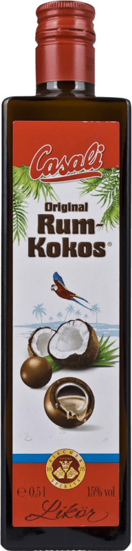 Free Shipping | Cream Liqueur Casali Rum Kokos Original Austria Medium Bottle 50 cl Coco — Coconut, Ron — Rum