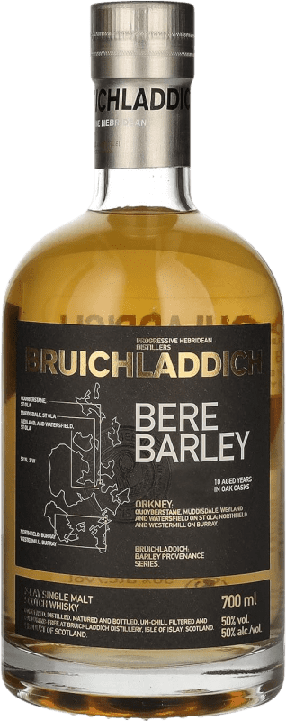 免费送货 | 威士忌单一麦芽威士忌 Bruichladdich Bere Barley 艾莱 英国 10 岁 70 cl