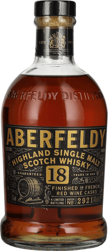 免费送货 | 威士忌单一麦芽威士忌 Aberfeldy Casks Côte Rôtie Red 高地 英国 18 岁 70 cl