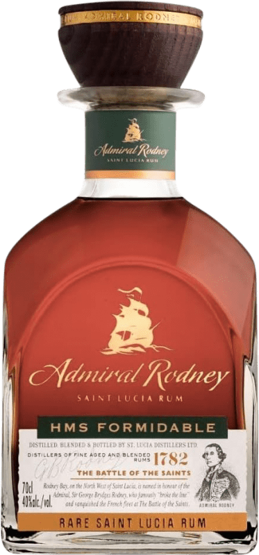 Envoi gratuit | Rhum Admiral Rodney HMS Formidable Rare Saint Lucia Sainte-Lucie 70 cl