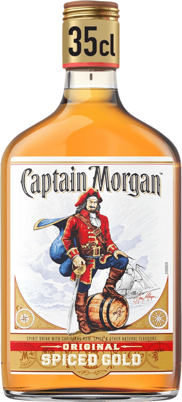 7,95 € Kostenloser Versand | Rum Captain Morgan Dorado Especiado Original Drittel-Liter-Flasche 35 cl