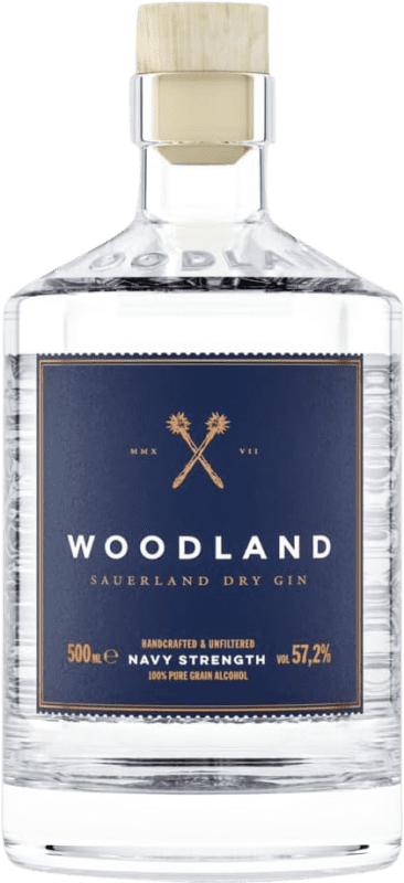 Spedizione Gratuita | Genever Gin Woodland Cask Strength — Grado da Botte Germania Bottiglia Medium 50 cl