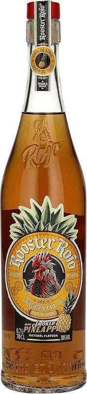 57,95 € Envio grátis | Tequila Finos Rooster Rojo Añejo — Envelhecido Smoky — Fumado, Pineapple — Ananás