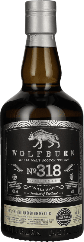118,95 € Бесплатная доставка | Односолодовый виски Wolfburn Nº 318 Small Batch Release