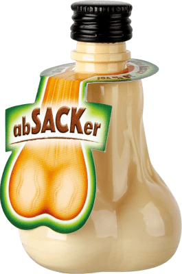 Envío gratis | Caja de 12 unidades Licores Krugmann abSACKer Alemania Botellín Miniatura 2 cl PET Haselnuss — Avellana