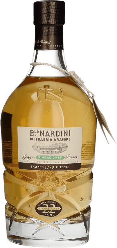 Envio grátis | Aguardente Grappa Bortolo Nardini Single Cask Reserva Itália 22 Anos 70 cl