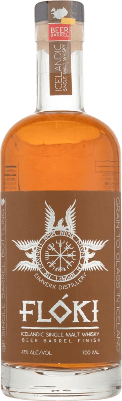 Envio grátis | Whisky Single Malt Flóki Icelandic Beer Barrel Cask Finish — Afinado em Barrica Islândia 70 cl