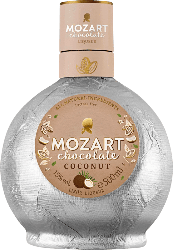 Envio grátis | Creme de Licor Suntory Mozart Japão Garrafinha Miniatura 5 cl Chocolate, Coconut — Coco