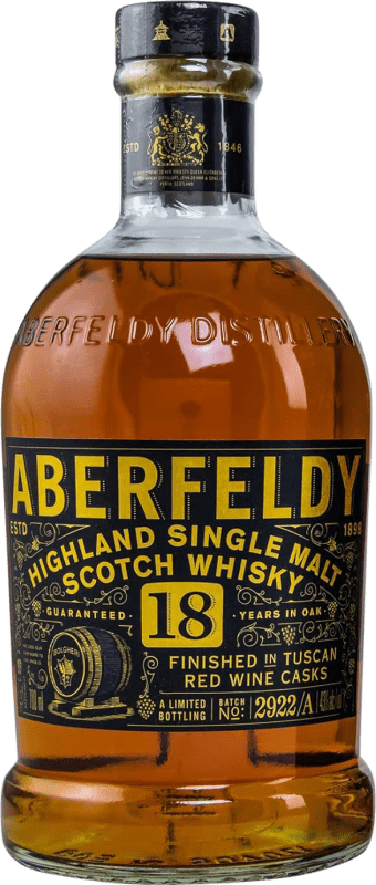 免费送货 | 威士忌单一麦芽威士忌 Aberfeldy Casks Bolgheri Red 英国 18 岁 70 cl