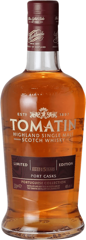 免费送货 | 威士忌混合 Tomatin Port Casks Portuguese Collection 英国 15 岁 70 cl