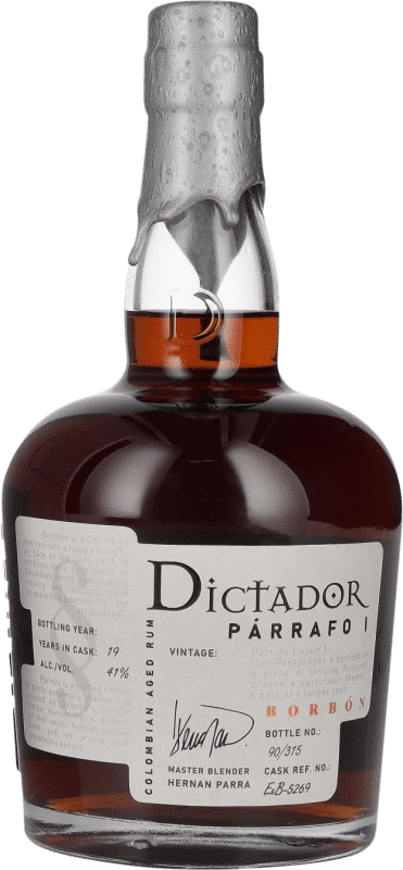 143,95 € Kostenloser Versand | Blended Whisky Dictador Párrafo I Borbón Vintage 19 Jahre