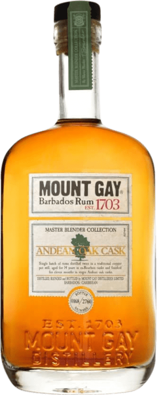 179,95 € Envío gratis | Whisky Blended Mount Gay Master Blender Collection Andean Cask — Barrica