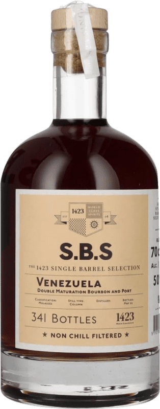 Kostenloser Versand | Rum 1423 World Class Spirits S.B.S Venezuela Single Barrel — Einzelfass, Auswahl Trinidad und Tobago 70 cl